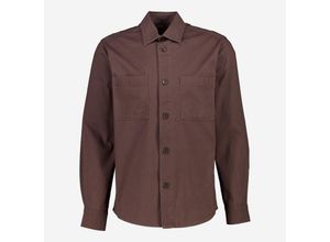 Braune Hemdjacke mit Comfort Fit