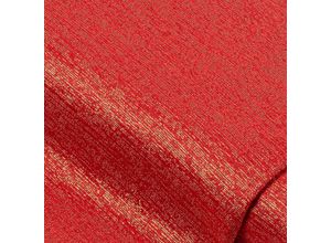 Dekostoff mit Glitzer, rot/gold