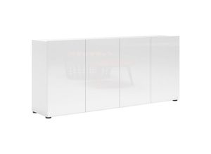 Sideboard , Weiß Hochglanz ,