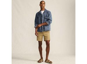 Jeans-Hemdjacke, Herren, Blau, Baumwolle,