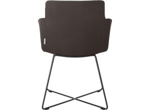 Armlehnstuhl W.SCHILLIG "jakob", braun (braun z59, anthrazit pulverbeschichtet), B:57cm H:86cm T:62cm, Chenillegewebe V34 (52% Polyester, 38% Baumwolle, 10% Polyacryl);Longlife Xtra-Leder Z59: Glattleder mit modischer Prägung. Hautstärke 0, 9 - 1, 1 mm;ROHLEDER Chenille-Flachgewebe Q2 W77 (68% Polyacryl, 32% Polyester);ROHLEDER Jacquard-Flachgewebe Q2 W60 (63% Polyester, 37% Polyacryl);Velourgeweb