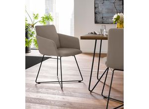 Armlehnstuhl W.SCHILLIG "jakob", braun (stone z59, anthrazit pulverbeschichtet), B:57cm H:86cm T:62cm, Chenillegewebe V34 (52% Polyester, 38% Baumwolle, 10% Polyacryl);Longlife Xtra-Leder Z59: Glattleder mit modischer Prägung. Hautstärke 0, 9 - 1, 1 mm;ROHLEDER Chenille-Flachgewebe Q2 W77 (68% Polyacryl, 32% Polyester);ROHLEDER Jacquard-Flachgewebe Q2 W60 (63% Polyester, 37% Polyacryl);Velourgeweb