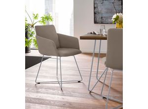 Armlehnstuhl W.SCHILLIG "jakob", braun (stone z59, anthrazit pulverbeschichtet), B:57cm H:86cm T:62cm, Chenillegewebe V34 (52% Polyester, 38% Baumwolle, 10% Polyacryl);Longlife Xtra-Leder Z59: Glattleder mit modischer Prägung. Hautstärke 0, 9 - 1, 1 mm;ROHLEDER Chenille-Flachgewebe Q2 W77 (68% Polyacryl, 32% Polyester);ROHLEDER Jacquard-Flachgewebe Q2 W60 (63% Polyester, 37% Polyacryl);Velourgeweb