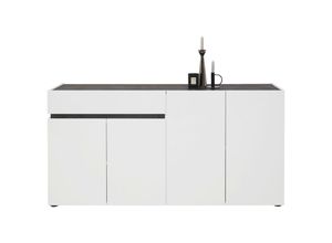 Voleo Sideboard , Anthrazit, Weiß