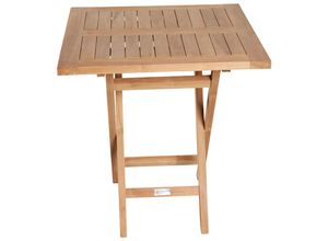 Ambia Garden Gartentisch , Teak , Holz , Teakholz , massiv , quadratisch , eckig, X-Form , 70x75x70 cm , Gartenmöbel, Gartentische, Gartentische