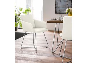 Armlehnstuhl W.SCHILLIG "jakob", weiß (weiß z59, anthrazit pulverbeschichtet), B:57cm H:86cm T:62cm, Chenillegewebe V34 (52% Polyester, 38% Baumwolle, 10% Polyacryl);Longlife Xtra-Leder Z59: Glattleder mit modischer Prägung. Hautstärke 0, 9 - 1, 1 mm;ROHLEDER Chenille-Flachgewebe Q2 W77 (68% Polyacryl, 32% Polyester);ROHLEDER Jacquard-Flachgewebe Q2 W60 (63% Polyester, 37% Polyacryl);Velourgewebe 