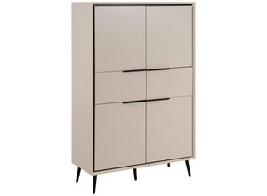 Livetastic Highboard , Schwarz, Sand