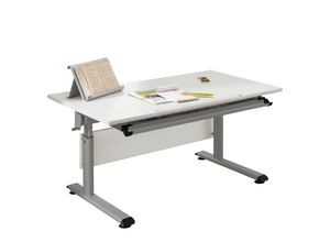 Paidi Jugendschreibtisch , Silber, Weiß