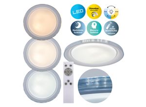 NÄVE LED Deckenleuchte "Claire", weiß, 1, Ø 50,5cm H: 7,5cm, 1 Stk., Leuchten, CCT, Memory, Nachtlicht, dimmbar per Infrarot-Fernbedienung inkl., LED Deckenleuchte