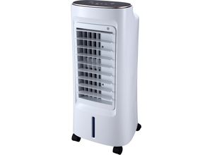 Standventilator SONNENKÖNIG "Air Fresh 7, Leistung 90/100W, Kühlen-Funktion, Befeuchtungs-Funktion", weiß, B:34cm H:77cm T:32cm, Ventilatoren, 9h Timer, Fernbedienung, Überhitzungsschutz, 4 Ventilationsstufen