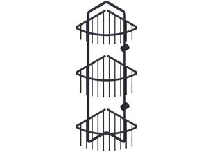 Giese Dusch 3 Eckduschkorb 30024-14 schwarz matt, inklusive Befestigung