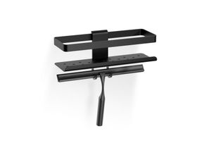 Giese Newport Duschkorb 30820-14 für Rasierer, Haken + Wischer, schwarz matt