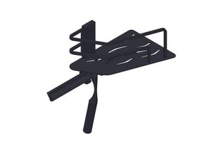 Giese Seaside Duschkorb 30782-14 Haken und Wischer, Eckmodell, schwarz matt