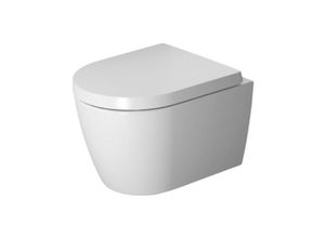 Duravit ME by Starck Wand Tiefspül WC 45300900A1 weiss, Set mit WC und WC-Sitz, Compact WC