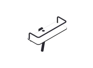 Giese Dusch Konsole 21023-14 mit hoher Reling, Glasabzieher. schwarz matt (HPL) weiß