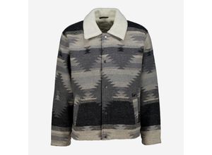 Schwarze und graue RRLeandro Hemdjacke