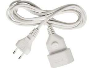 Brennenstuhl Verlängerungskabel, 3 Meter, Kunststoff, Euro-Stecker, weiß