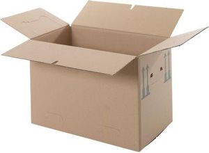 Umzugskarton, 1-wellig, bis 40 kg, Beschriftungsfeld, verstärkte Handgriffe, L 500 x B 300 x H 340 mm, braun, 25 Stück