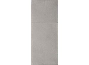 Papstar Hygienische Servietten-Bestecktaschen Airlaid, Grau,