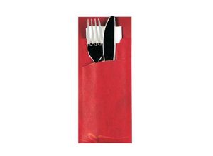 Bestecktaschen Papstar, inkl. weißer Serviette,
