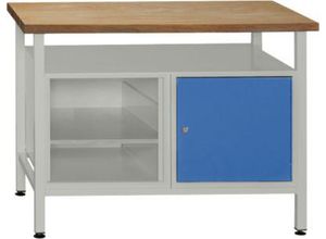 Werkbank mit 1 Tür und 2 Fachböden
