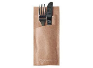 Bestecktaschen Papstar, inkl. weißer Serviette,