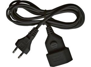 Brennenstuhl Verlängerungskabel, 5 Meter, Kunststoff, Euro-Stecker, Euro-Kupplung, schwarz