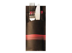 Bestecktaschen Papstar Stripes, inkl. weißer