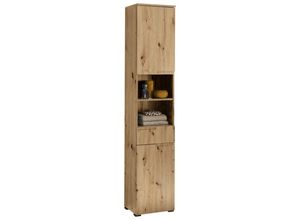 Mid.you Hochschrank, Eiche Artisan, Kunststoff,
