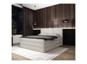 Mid.you Boxspringbett , Weiß ,
