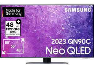 SAMSUNG LED-Fernseher, Energieeffizienz: G (A-G), grau (carbon silber), 43, Fernseher, Neo Quantum HDR, Neural Quantum Prozessor 4K, Gaming Hub