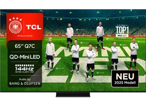 TCL Mini-LED-Fernseher "65Q7CX7", Energieeffizienz: F (A-G), schwarz, 65 ″, Fernseher, Audio von Bang & Olufsen, Dolby Vision, Smart TV, Apple TV, 4K HDR, Topseller