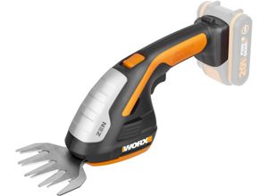 Akku-Gras- und Strauchscherenset WORX "WG801E.9", schwarz, Gartenscheren-Maschinen, 3-in-1, ohne Akku und Ladegerät