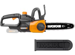 Akku-Kettensäge WORX "WG322E.9", schwarz, B:25cm H:20cm T:68cm, Kunststoff, Kettensägen, automatische Kettenspannung, ohne Akku und Ladegerät