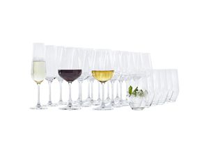 Novel Gläserset, Transparent, Glas, 24-teilig,