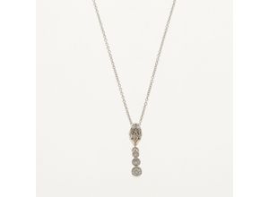 Silberfarbene Halskette mit Schlangen-Anhänger