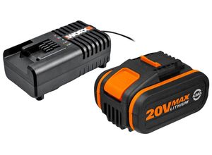 Akku-Set WORX "20V/2Ah,mit 2A Ladegerät PowerShare", schwarz, 20 V, Akkumulatoren, für alle 20/40/80V WORX PowerShare Geräte