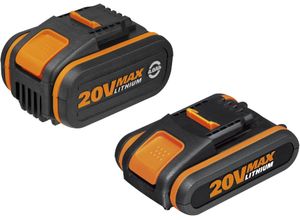 Akku-Set WORX "WA3605 PowerShare", schwarz, B:82mm H:123mm T:116mm, Akkumulatoren, zum Aufladen von WORX Geräten, für alle WORX Elektro- & Gartengeräte