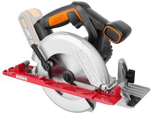 Akku-Handkreissäge WORX "WX530.9", schwarz (scharz), B:18,6mm H:24,6mm L:32,2mm, Sägemaschinen, Absaug-Adapter, Gehrungschnitt, 165 mm Sägeblatt, ohne Akku&Ladegerät