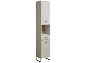 Mid.you Hochschrank, Eiche, Kaschmir, Metall,