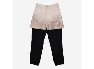 Schwarz-rosafarbene Hose mit Rock