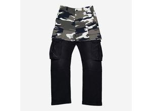 Graue Cargohose mit Rock mit