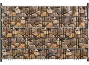 Sichtschutzstreifen GARDEN 'N' MORE "Sichtschutz-Folie", grau (bruchstein, optik), H:19cm, Polyvinylchlorid (PVC), Zaunelemente, Bruchstein-Optik, auf Rolle für Zuschnitt, 20,5 m lang, 19 cm hoch