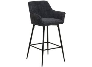 Mid.you Barhocker, Grau, Schwarz, Holz,