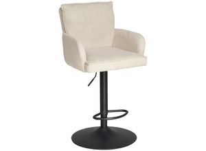 Mid.you Barhocker , Schwarz, Beige