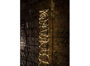 KONSTSMIDE LED-Lichterschlauch "Weihnachtsdeko aussen", transparent, Dioden 130 Stk. Flammen 130 Stk., Kabellänge 0,5m x Gesamtlänge 10,5m, Lichterketten, LED Mini, Außen (IP44), transparentes Kabel, 4 x D 1.5V (exkl.)