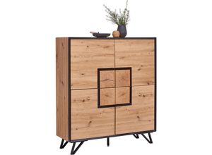 Xora Highboard , Schwarz, Eiche