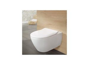 Villeroy & Boch Subway 2.0 & ViConnect Komplett-Set, WC spülrandlos, weiß Ceramicplus, mit WC-Sitz