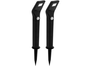 LED Solarleuchte EGLO "Z_Solar Solarleuchte, Außenleuchte, Außenbeleuchtung. Erdspiess, Lampe", schwarz, B:5cm H:35cm L:7cm, Leuchten, Solarlampe mit Sensor, in schwarz, Außenlampe, Lampe