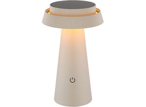 LED Solarleuchte MY HOME "Taja Akkuleuchte", beige (sandfarben), H:23cm Ø:14cm, Leuchten, stufenloser Touchdimmer, Farben fixierbar, Solarlampe, CCT